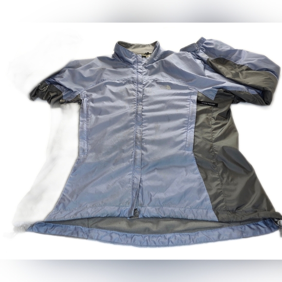 The North Face Blue Wnd Grey Windbreaker. Womens MED - Picture 2 of 10